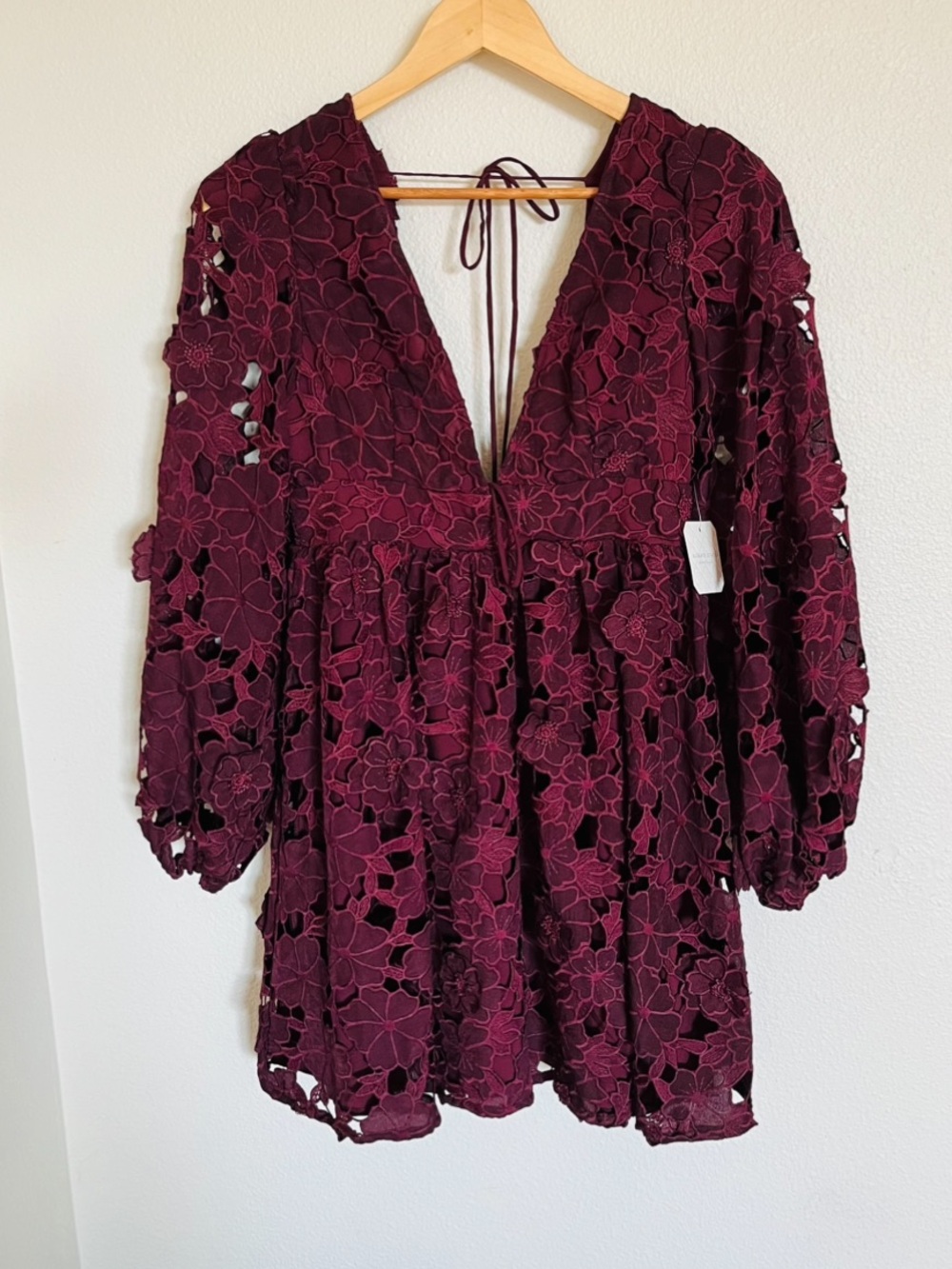 Altar'd State Floral Crochet Embroidered Overlay Mini Dress / New With Tags